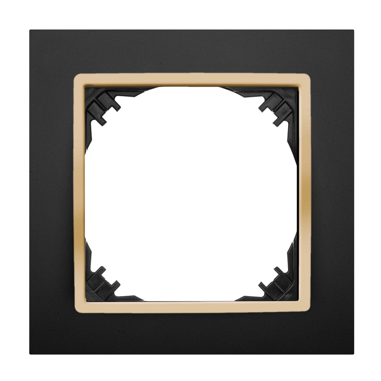 Elektro-Plast Ramka Santra 1-krotna czarna + złote wykończenie