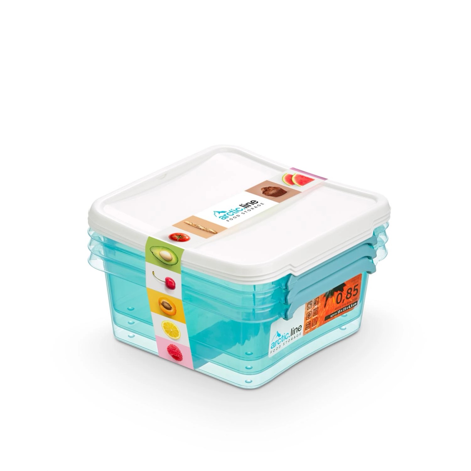 Zestaw pojemników na żywność 0,85L - 3 szt.