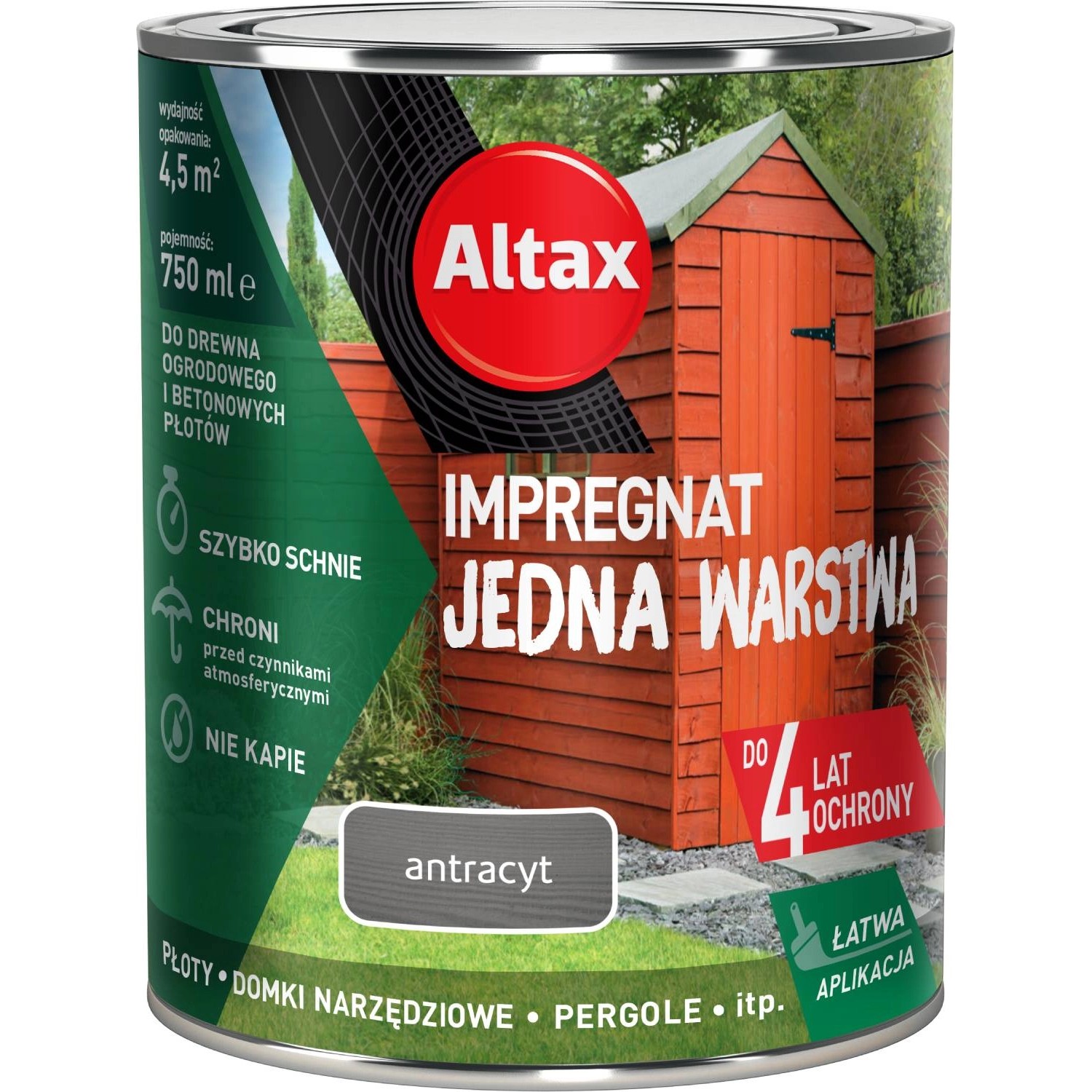 Altax Impregnat Jedna Warstwa antracyt 0,75L