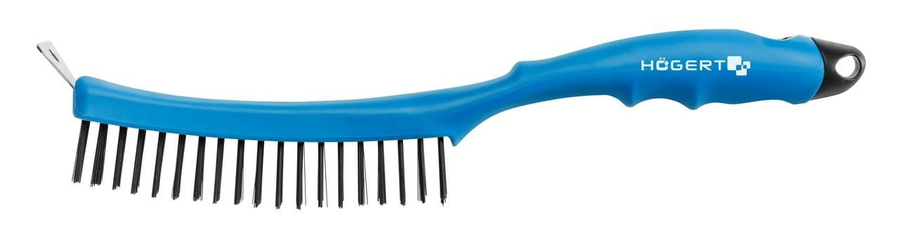 HOGERT SZCZOTKA STALOWA 3 RZĘDOWA ZE SKROBAKIEM