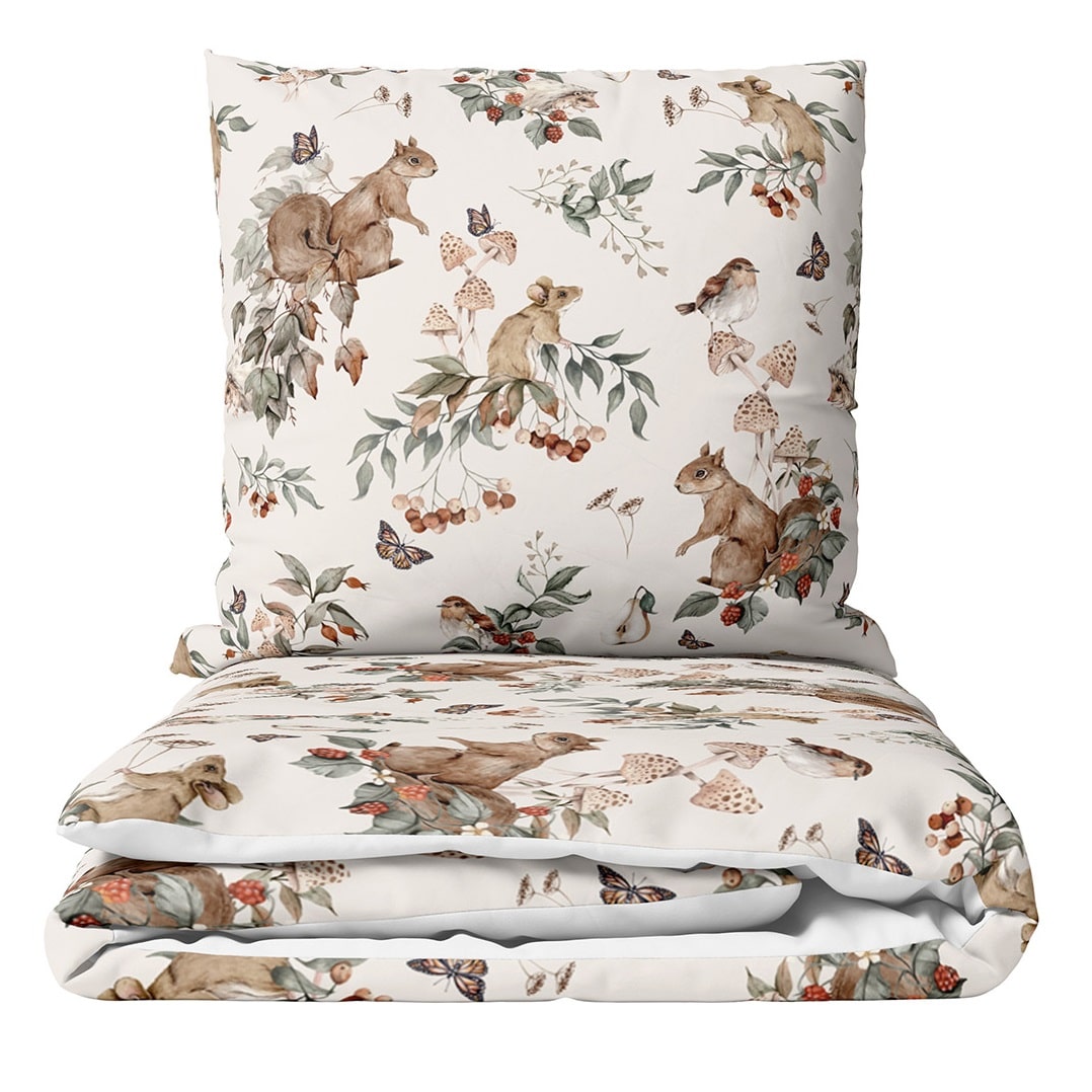 Komplet pościeli Tiny Forest - 100x135 + poduszka 40x60 - Nie