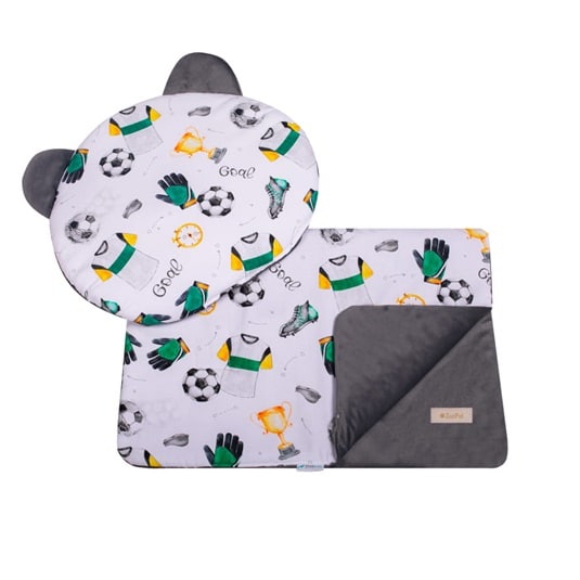 Zestaw Velvet Piłka Nożna ZU - 75x100 cm + poduszka 30x40cm