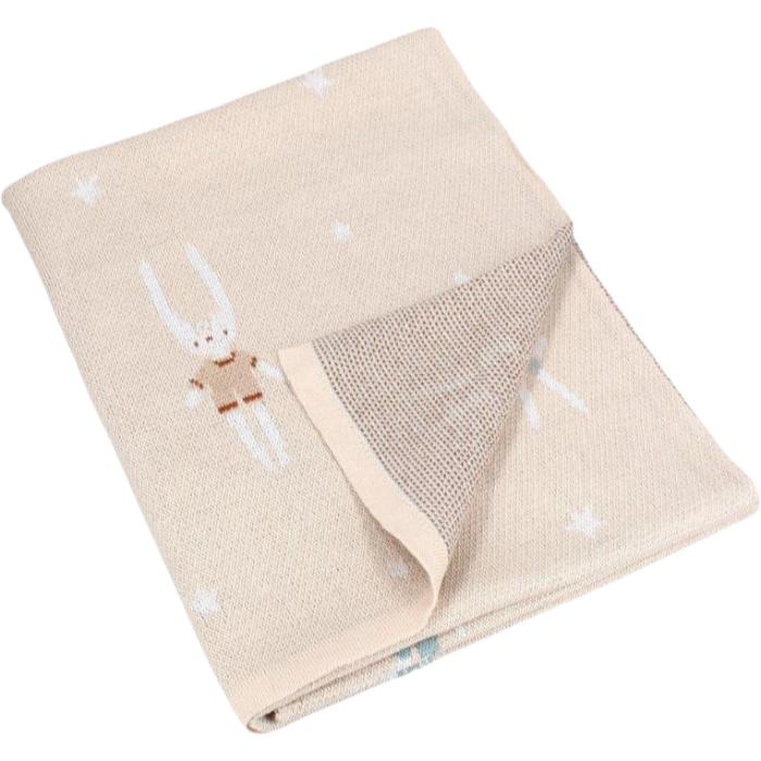 Kocyk bawełniany dla dzieci Rabbit Toby 100 x 80 cm KIDZROOM AG