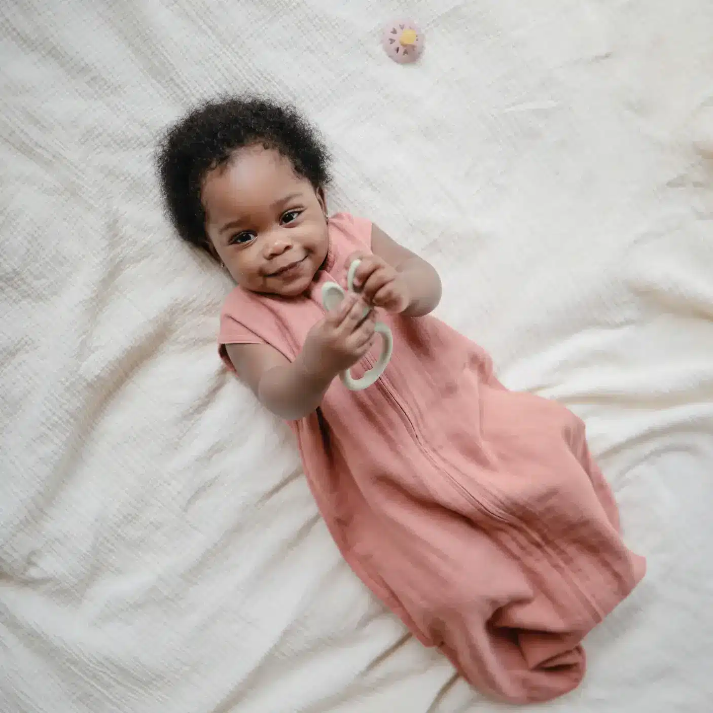 Letni śpiworek muślinowy do spania brudny róż BW