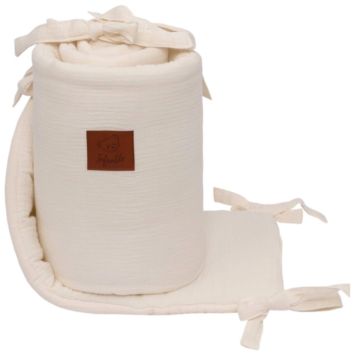 Ochraniacz do łóżeczka muślin kremowy IF