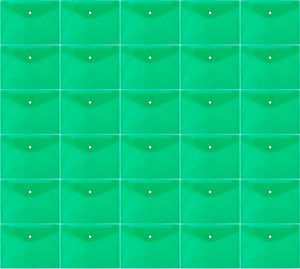 50x Teczka kopertowa D.Rect 5530, A4, na zatrzask, przezroczysty zielony
