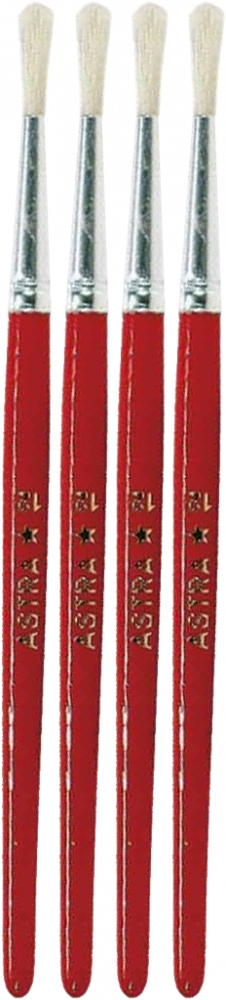 4x Pędzel szkolny Astra, nr 12, okrągły