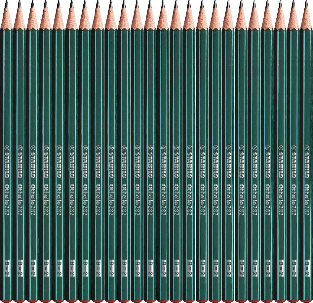 24x Ołówek Stabilo Othello, B, zielony