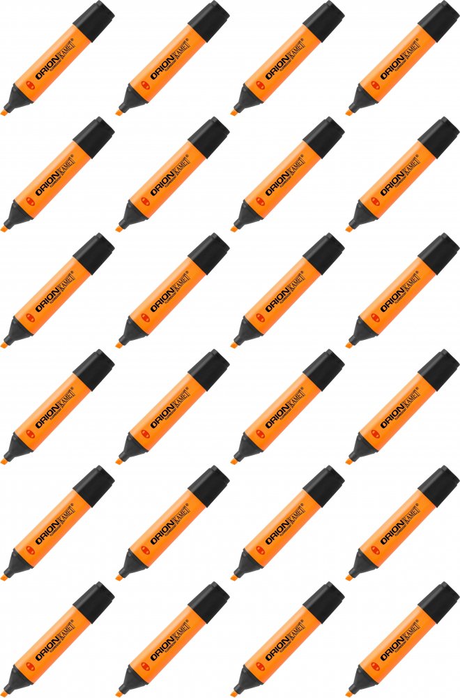 24x Zakreślacz Kamet, Orion, ścięta, pomarańczowy