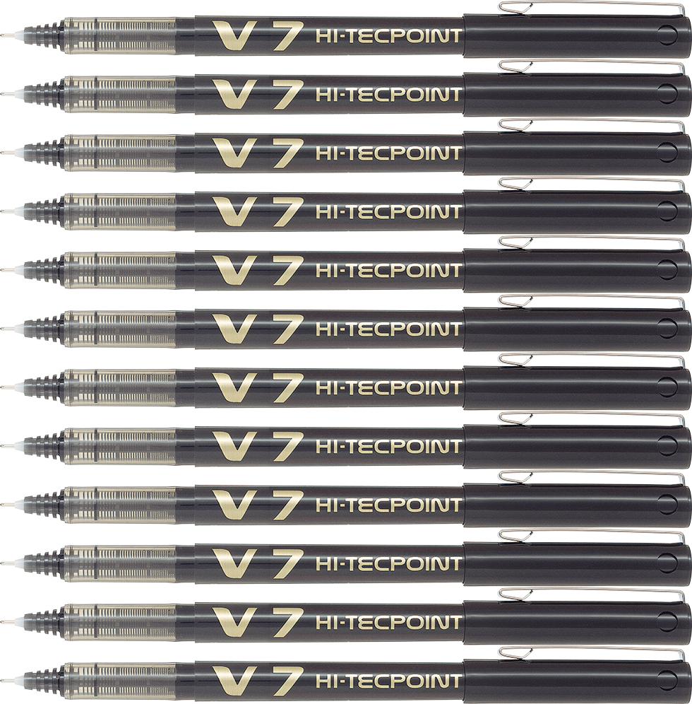 12x Cienkopis Pilot, BX-V7, 0.7mm, czarny