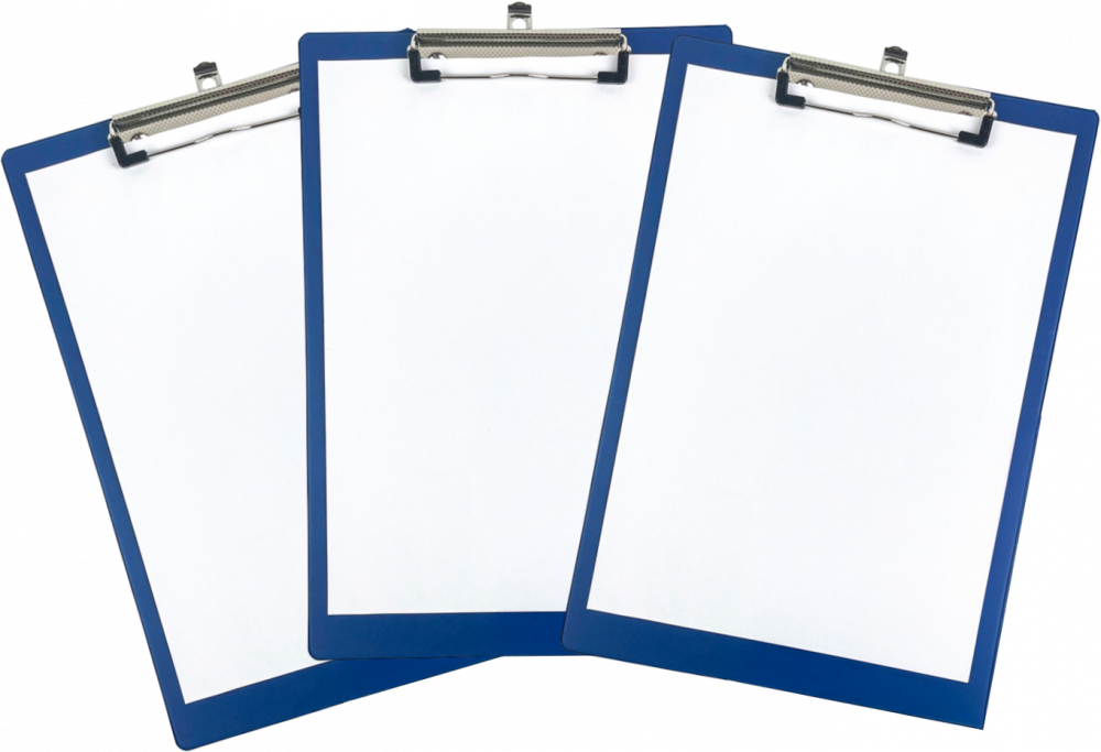 3x Clipboard Viking, A4, niebieski