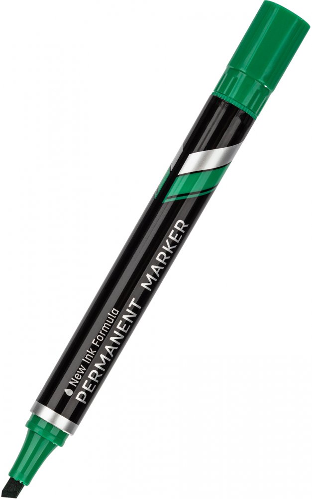 Marker permanentny Deli Think U101, ścięta, 1.5-5mm, zielony