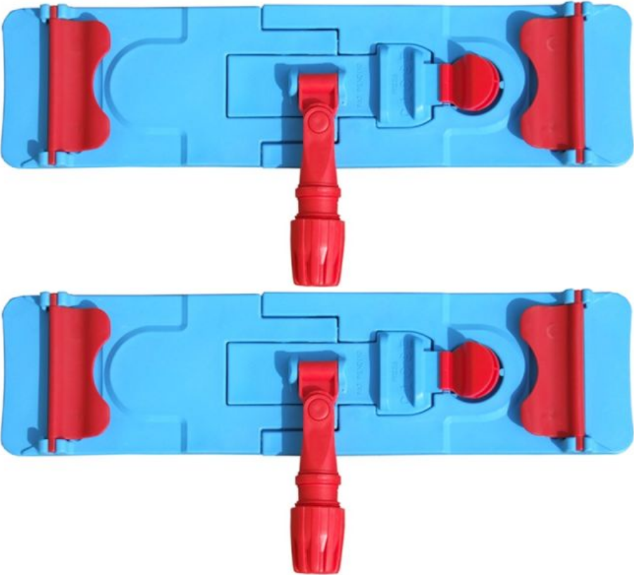 2x Uchwyt do mopów płaskich z zakładkami Merida, 40x11cm, niebieski