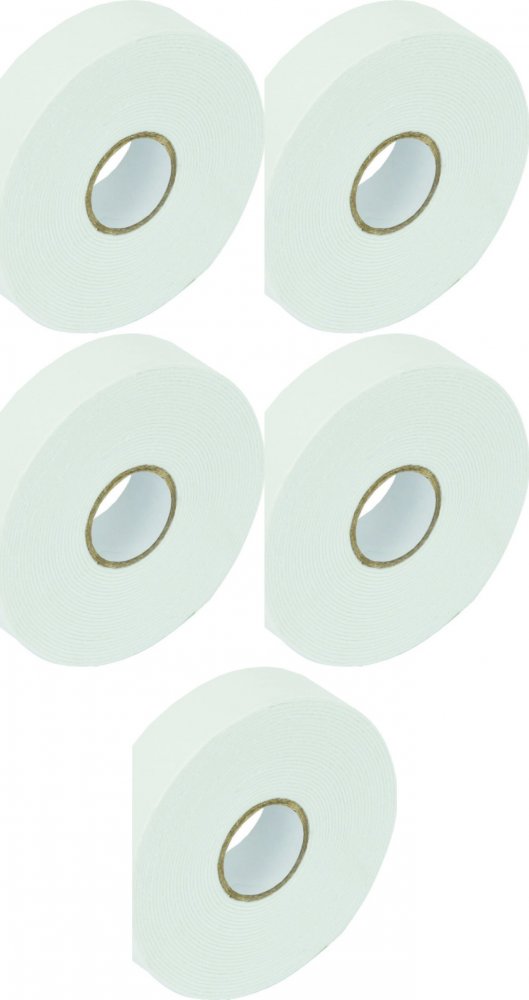 5x Taśma montażowa dwustronna Grand, 18mm x 5m, biały