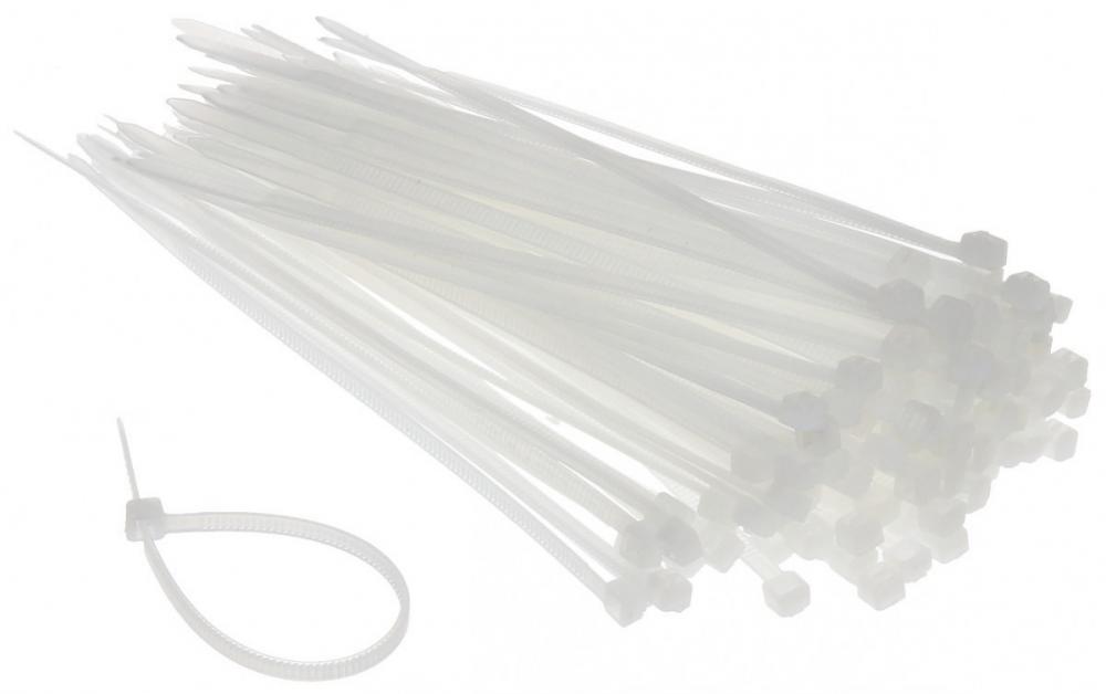 Opaska zaciskowa Erko, 4.8x430mm, 100 sztuk, biały