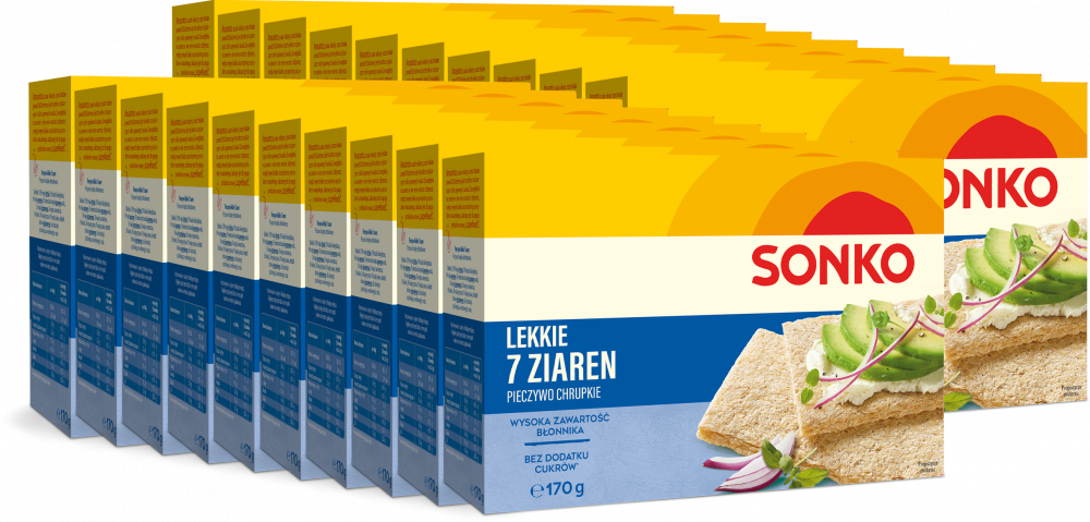 20x Pieczywo lekkie Sonko, 7 ziaren, 170g