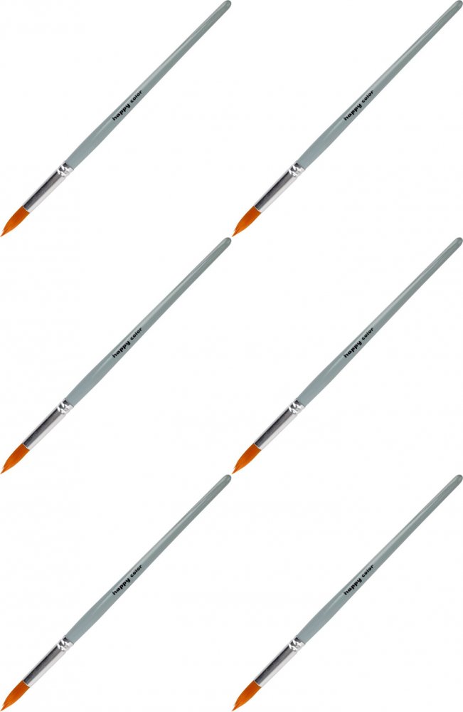 6x Pędzel Happy Color hobby, nr 10, syntetyk, okrągły, 1 sztuka