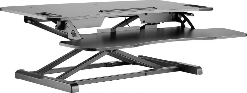 Stanowisko na biurko Digitus, do pracy w pozycji stojącej lub siedzącej, regulowane, czarny