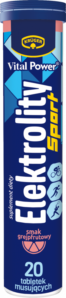 Tabletki musujące Vital Power Elektrolity Sport, owocowy, 86g, 20 tabletek