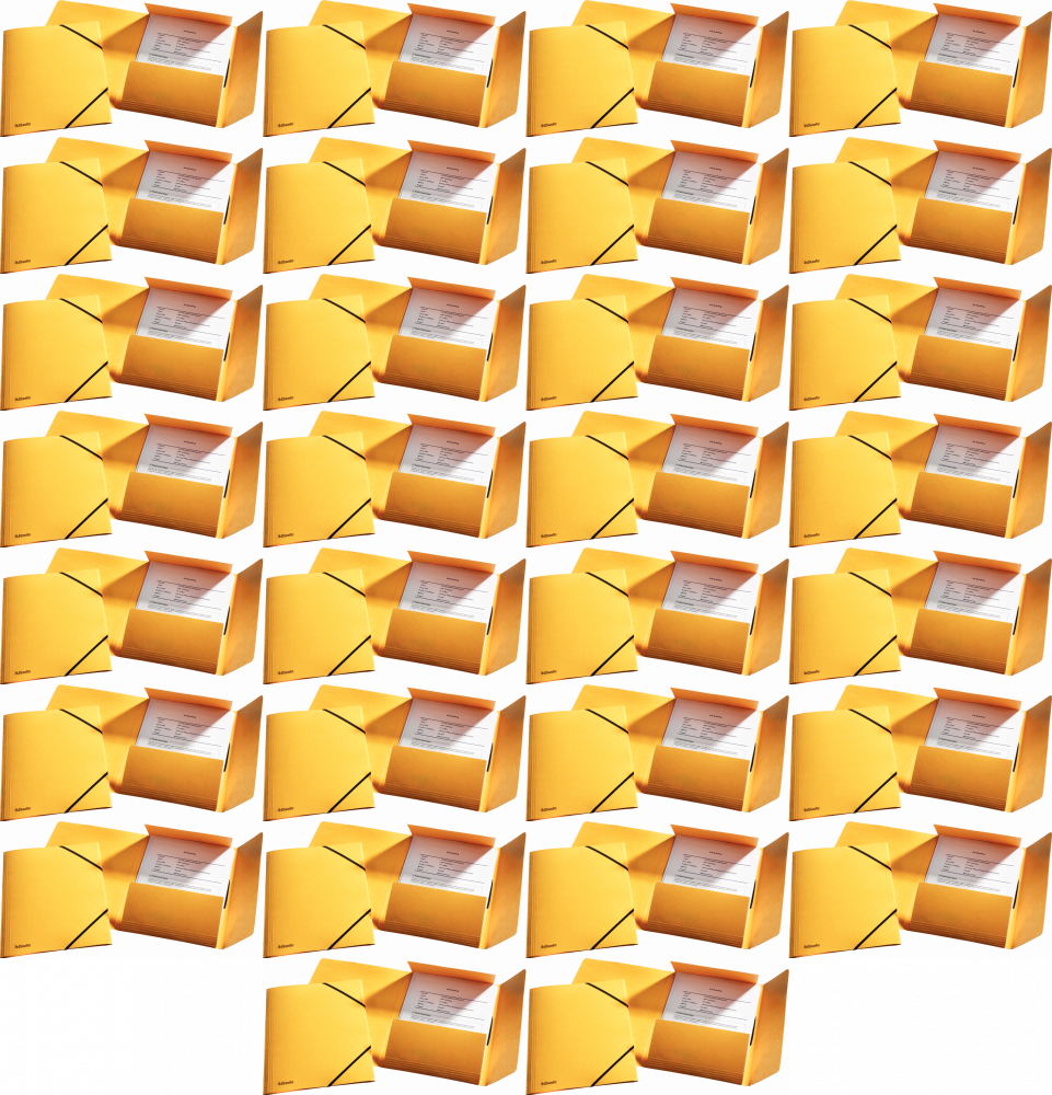 40x Teczka preszpanowa z narożną gumką Esselte, A4, 330g/m2, 4mm, żółty