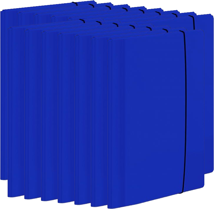 15x Teczka z gumką laminowana VauPe Large 2, A4, 20mm, niebieski