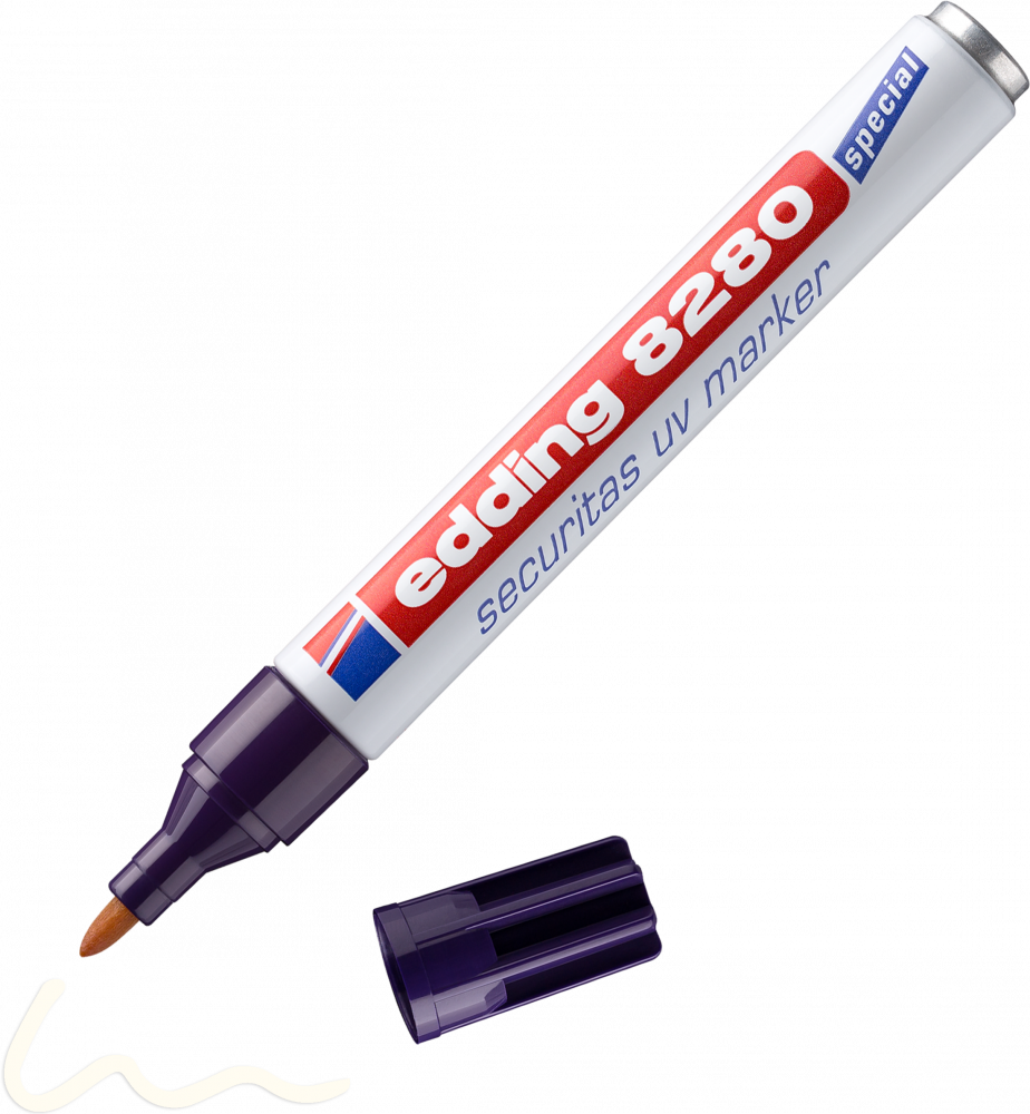 Marker zabezpieczający edding 8280, UV Securitas, okrągła, 3mm, transparentny