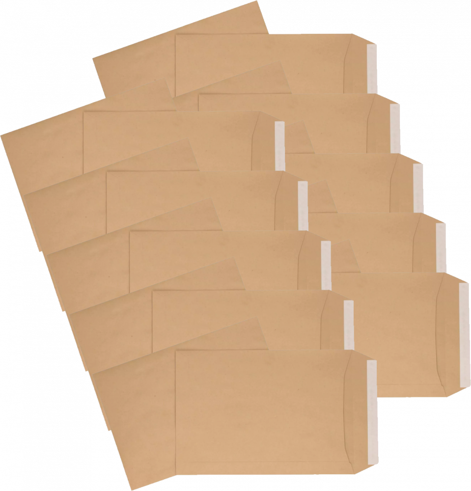 10x Koperta standardowa NC, C4, z paskiem HK, 10 sztuk, brązowy