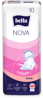 Podpaski Bella Nova, ze skrzydełkami, 10 sztuk