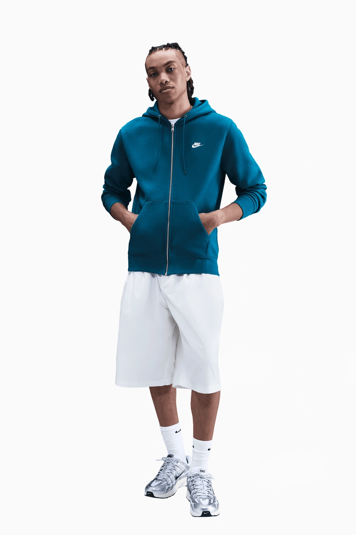 Bluza z kapturem Nike Club Full-Zip - Niebieski