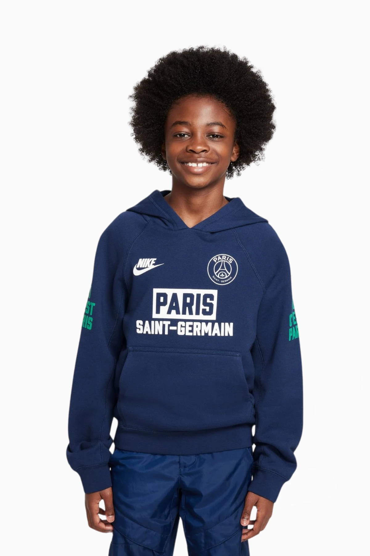 Bluza z kapturem Nike PSG 24/25 Sport Essentials Junior - Granatowy