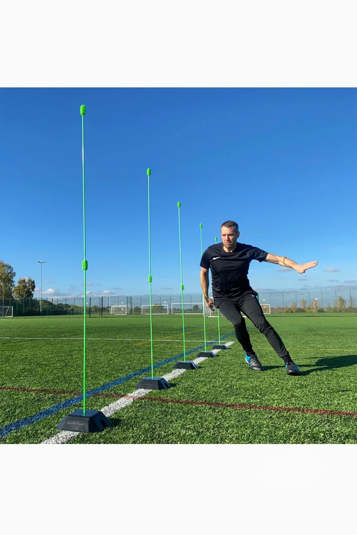 Tyczki Quickplay Agility Poles (10 szt.) - Zielony