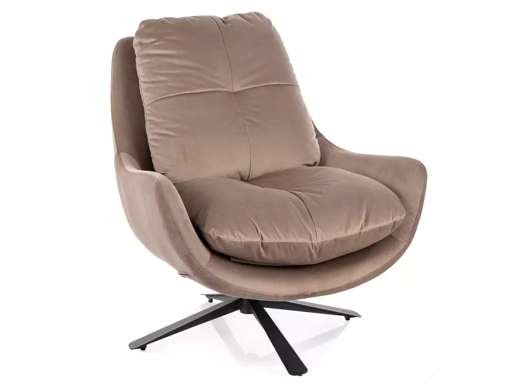 Vivien Velvet fotel, 3 kolory (Kolor tapicerki: Bluvel 40 - ciemny szary)