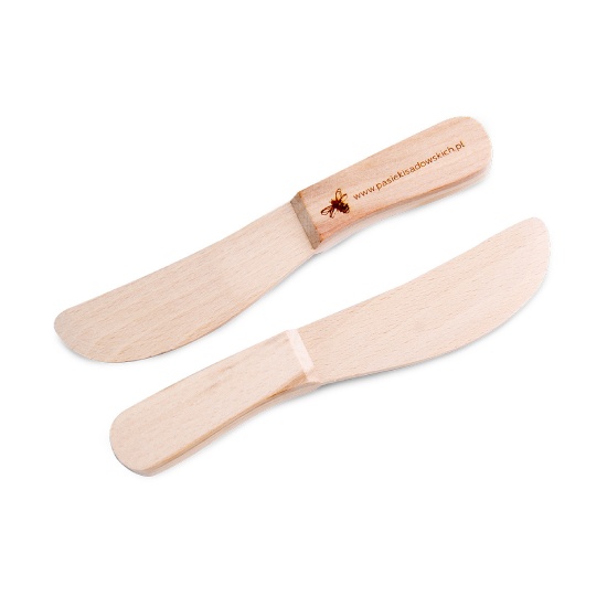 Pasieki rodziny sadowskich - drewniany nożyk do miodu, 1 sztuka