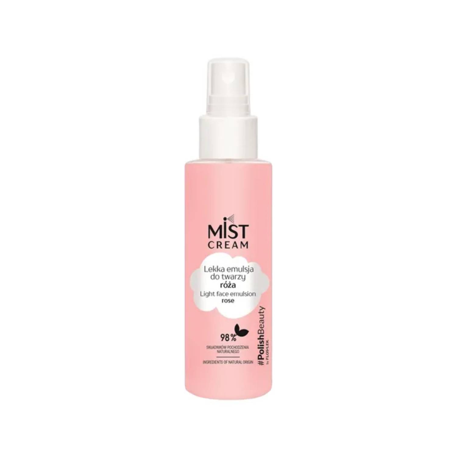 Floslek mist cream - lekka emulsja do twarzy róża, 110 ml