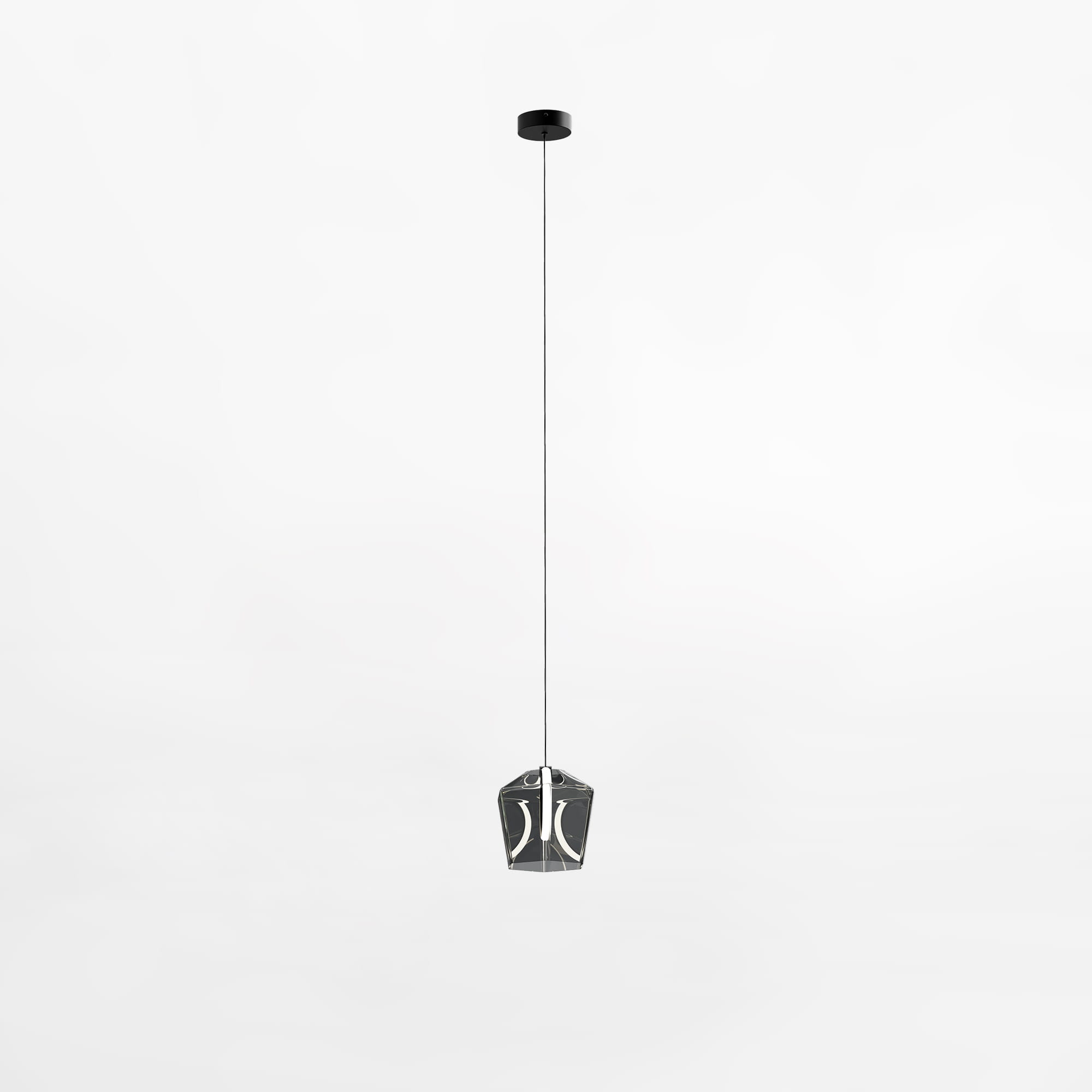 Zuma Line Colore lampa wisząca 1x6 W czarna- przezroczysta MD3350-1BL/S