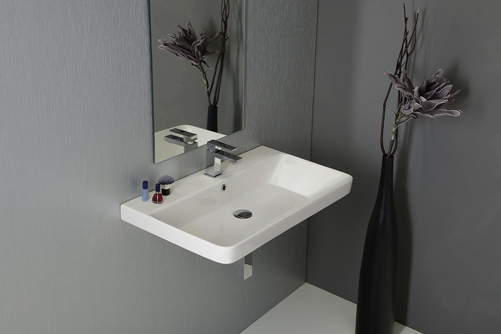 Sapho Thalie umywalka 80x46 cm meblowa prostokątna biała TH11080