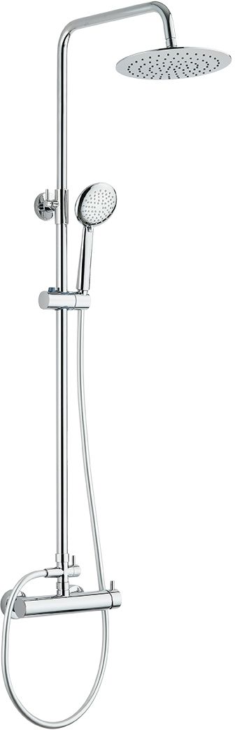 Kuchinox Nortes zestaw prysznicowy ścienny z deszczownicą chrom PKN00OB