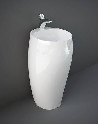 Rak Ceramics Rak Cloud umywalka 49,5x47 cm wolnostojąca biała CLOFS5001AWHA