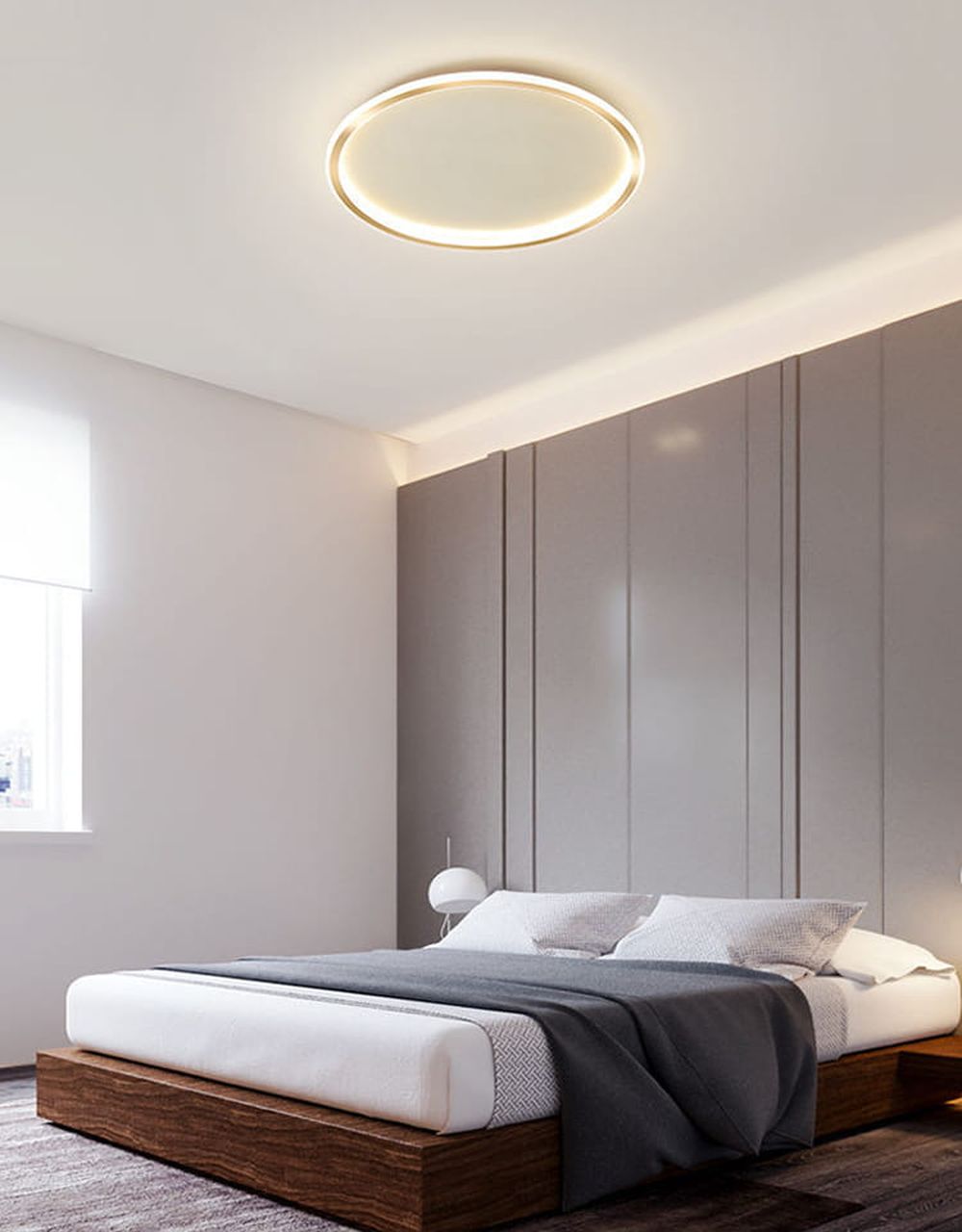 Abruzzo Cerchio Angelo plafon 1x30 W biały/złoty ABR-PLO-30W-40CM-CCT