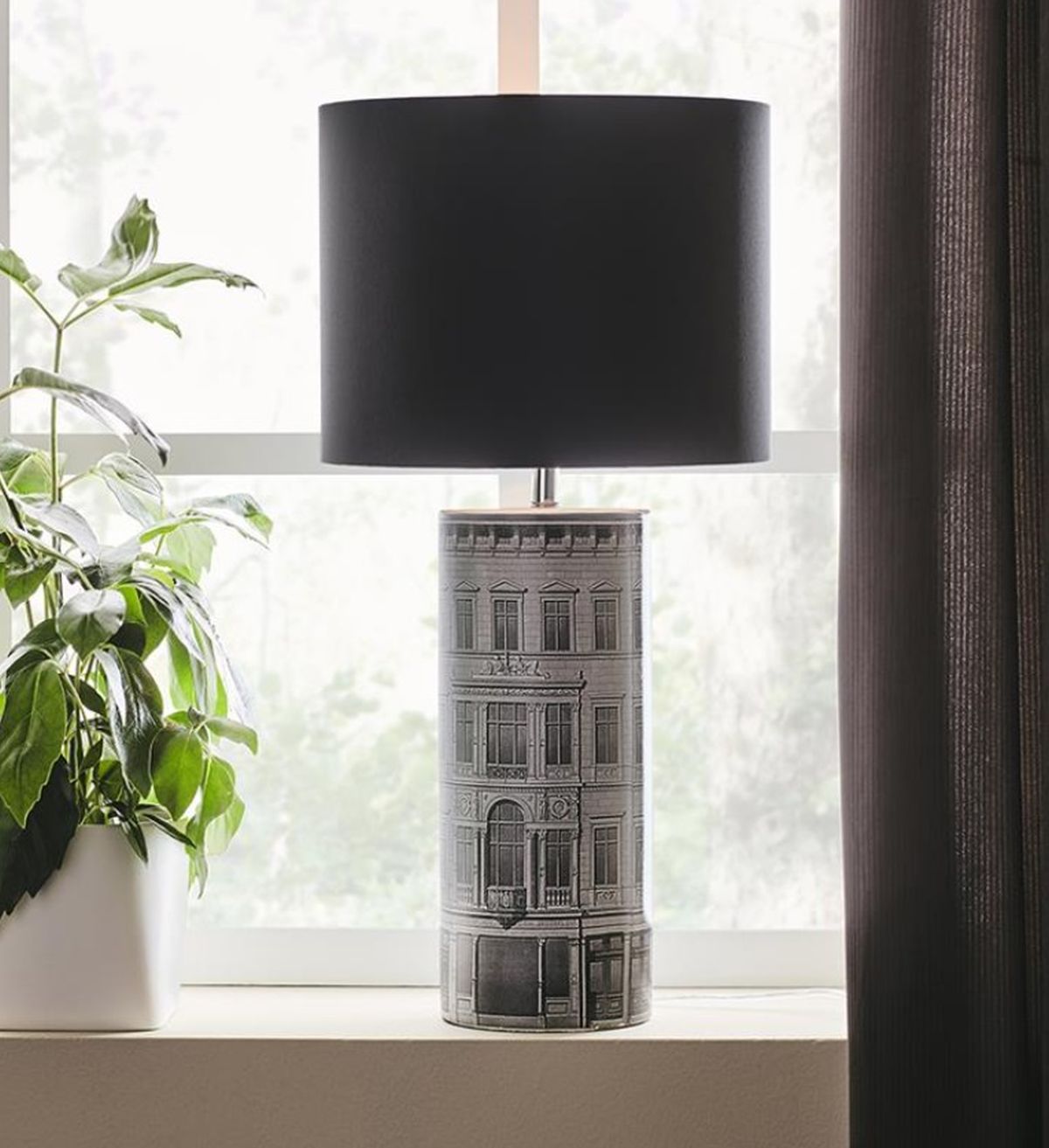 Markslöjd Ichi lampa stołowa 1x60W czarno/szara 108103