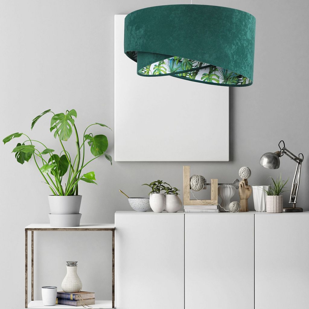 BPS Koncept Galaxy lampa wisząca 1x60 W zielona-wzór 060-4-436