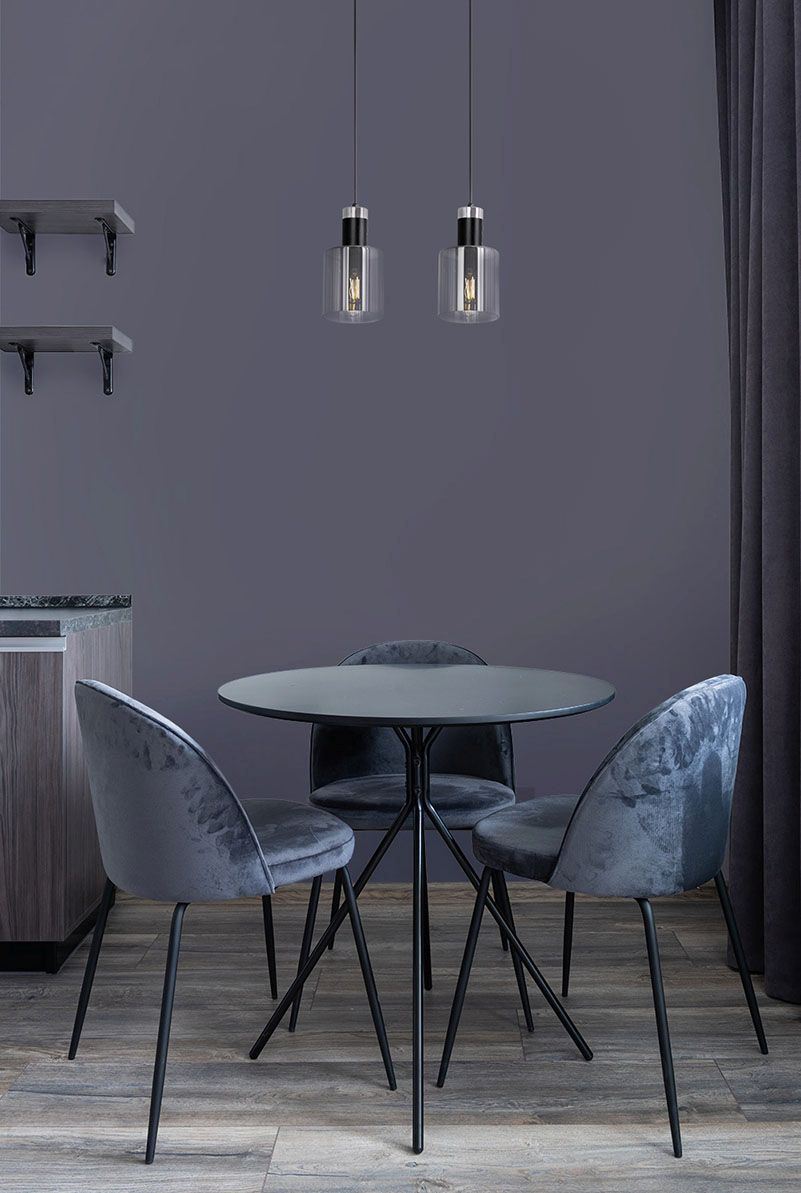 Kaja Brus lampa wisząca 2x40 W czarna K-5251