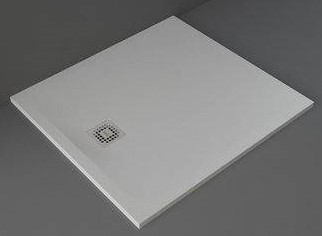 Rak Ceramics Feeling brodzik 90x100 cm prostokątny Raksolid szary RFST090100S503