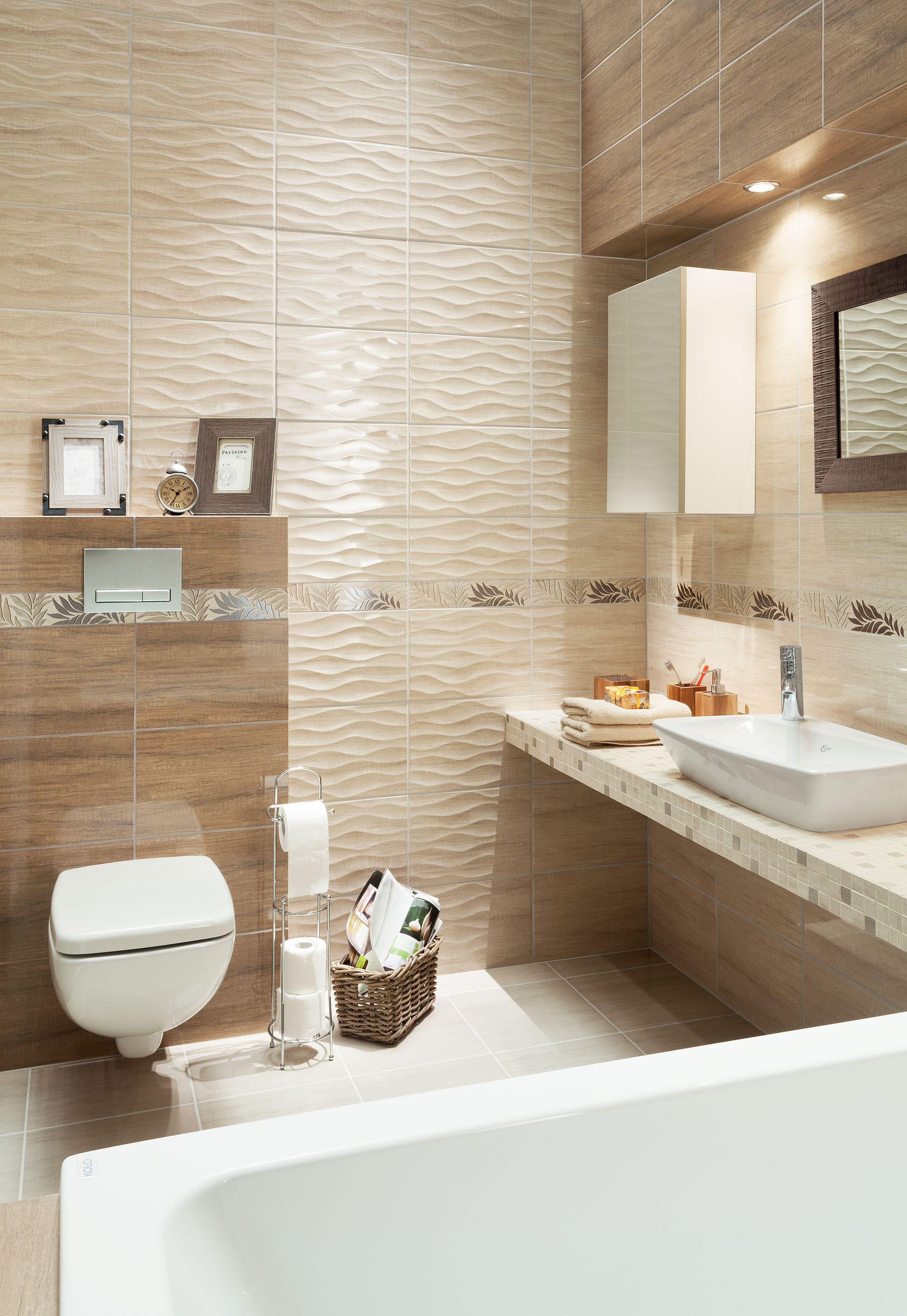 Domino Pinia beż STR płytka ścienna 25x36 cm