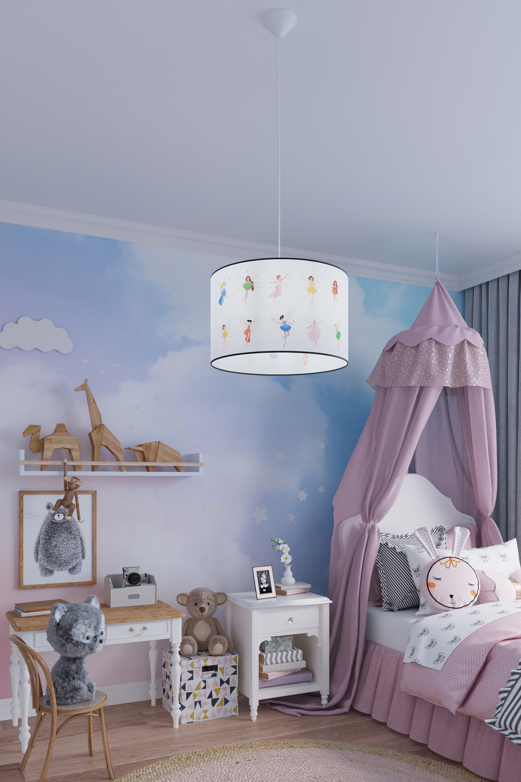 Sollux Lighting Wróżki lampa wisząca 1x15 W multikolor SL.1417
