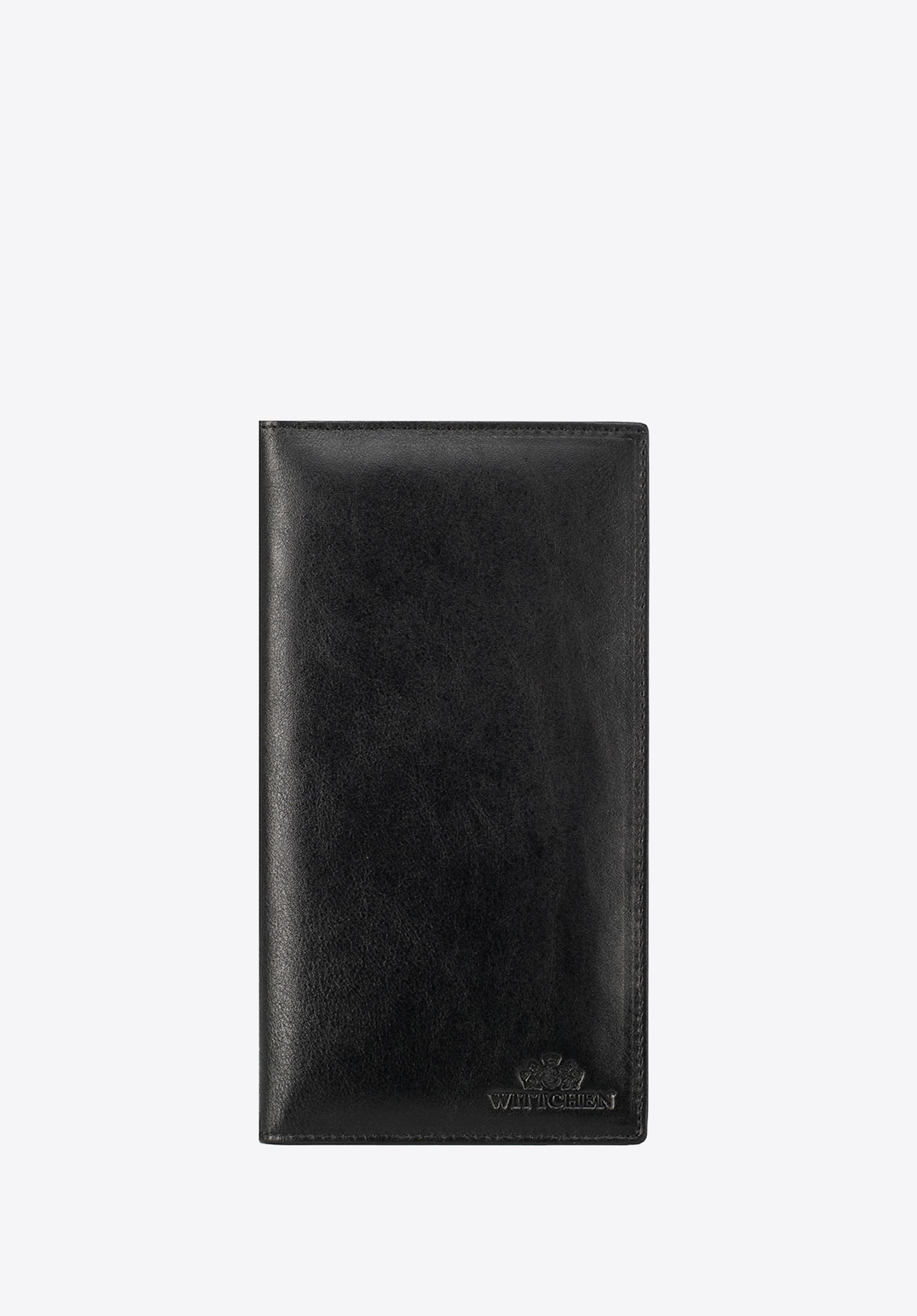Etui na paszport ze skóry proste czarne