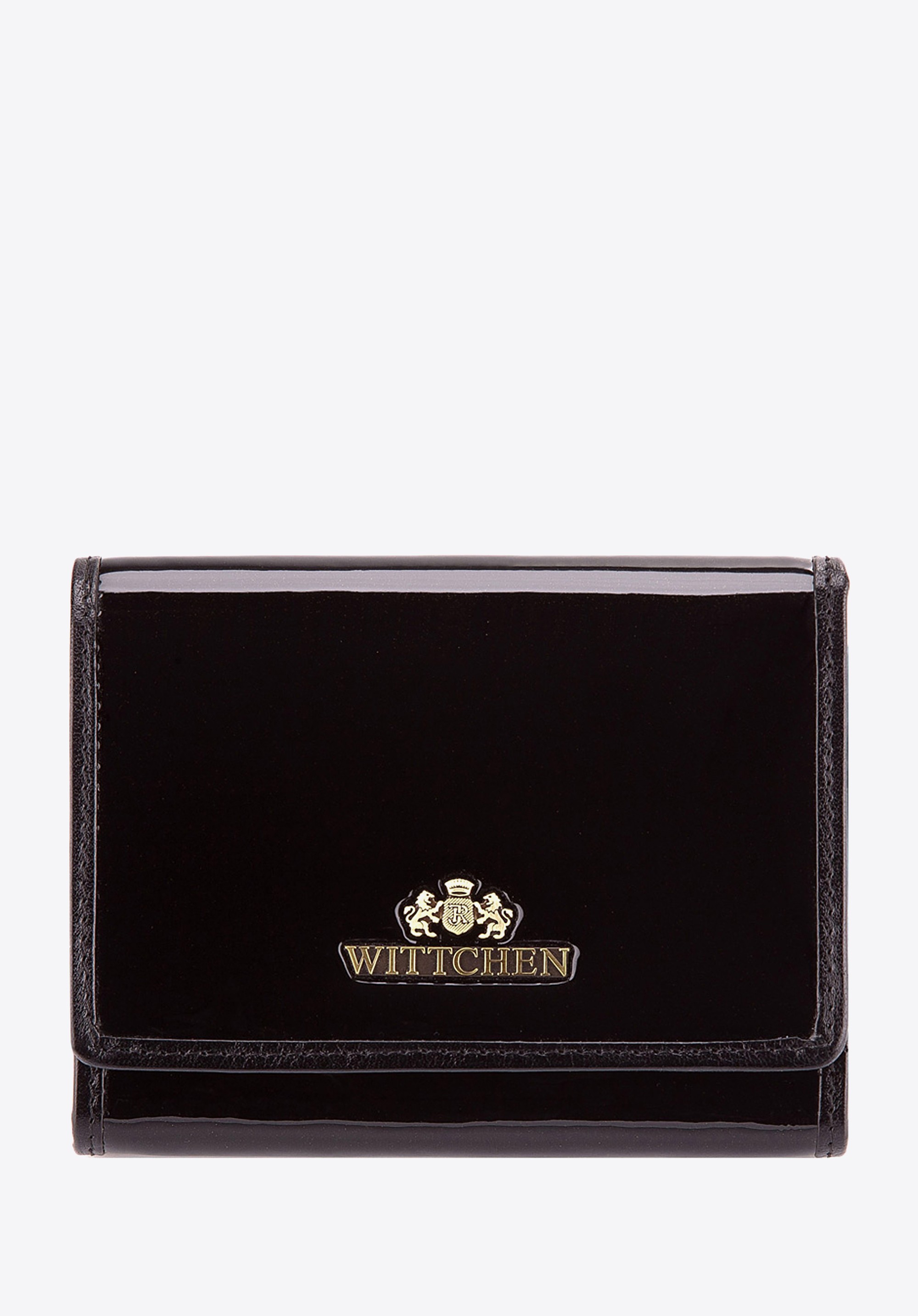 Damski portfel ze skóry lakierowany średni