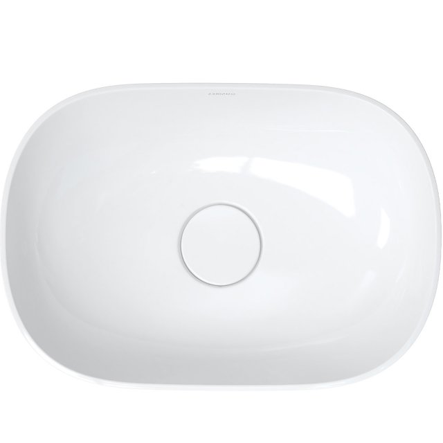 OMNIRES Umywalka nablatowa SILK M+ 50 prostokątna biały połysk SILK50