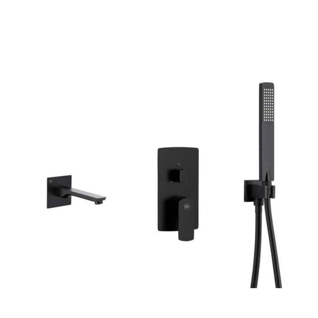 KFA Zestaw wannowy podtynkowy MOKAIT z baterią 3-funkcyjną czarna 553