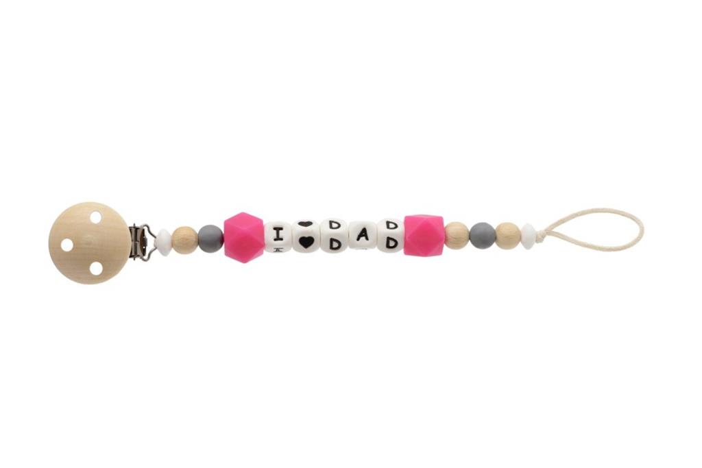 Kikadu, Zawieszka do smoczka I <3 DAD-Różowy